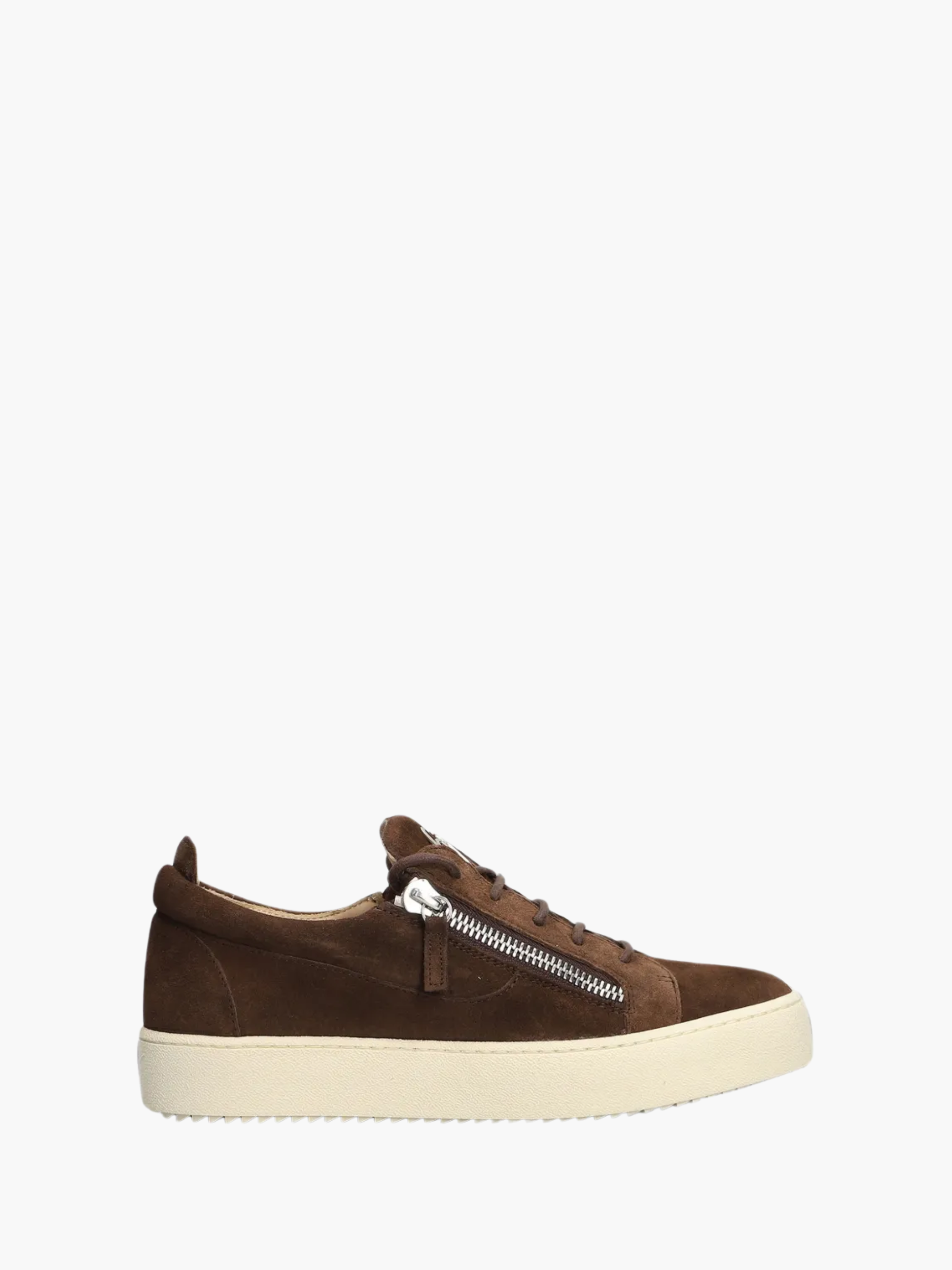 Giuseppe Zanotti Sneaker Z75 Side-Zip Suede Brown