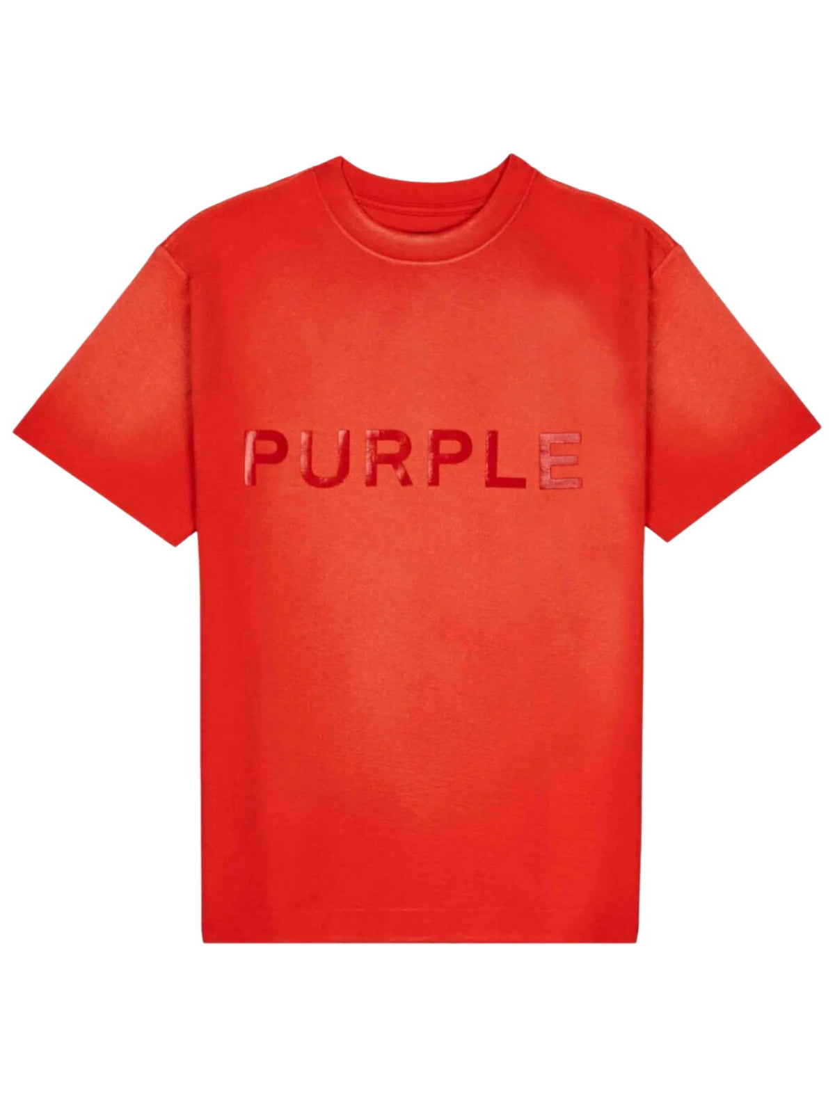 Purple T-Shirt Textured Jersey Red