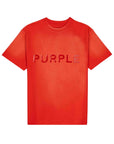 Purple T-Shirt Textured Jersey Red