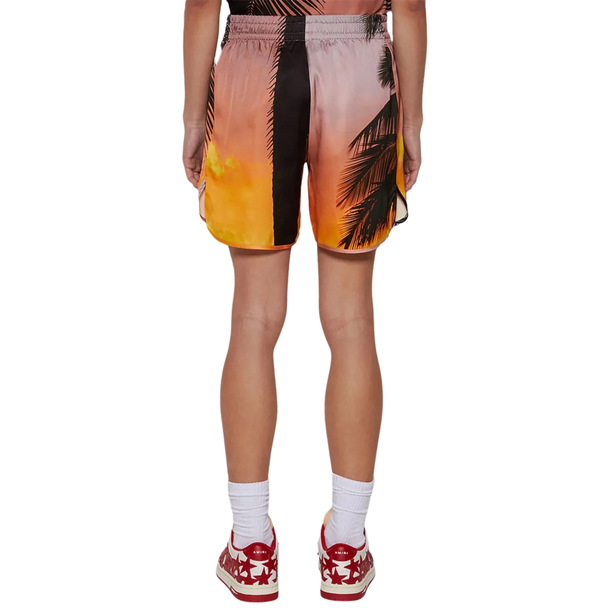 Blue Sky Inn Shorts Sunset Palms Allover Print