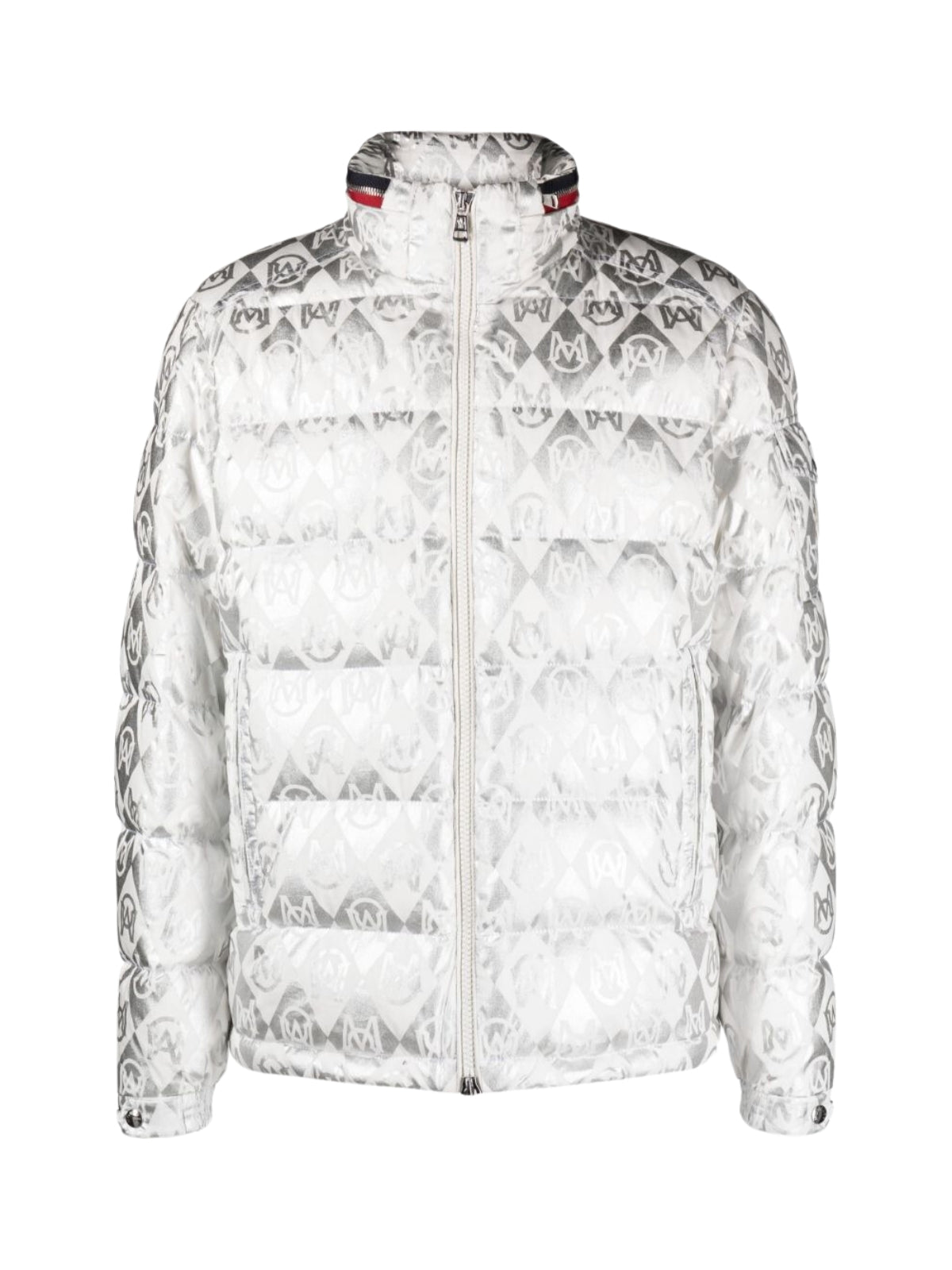 Moncler Jacket Bourne Allover Print White-Silver