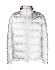 Moncler Jacket Bourne Allover Print White-Silver