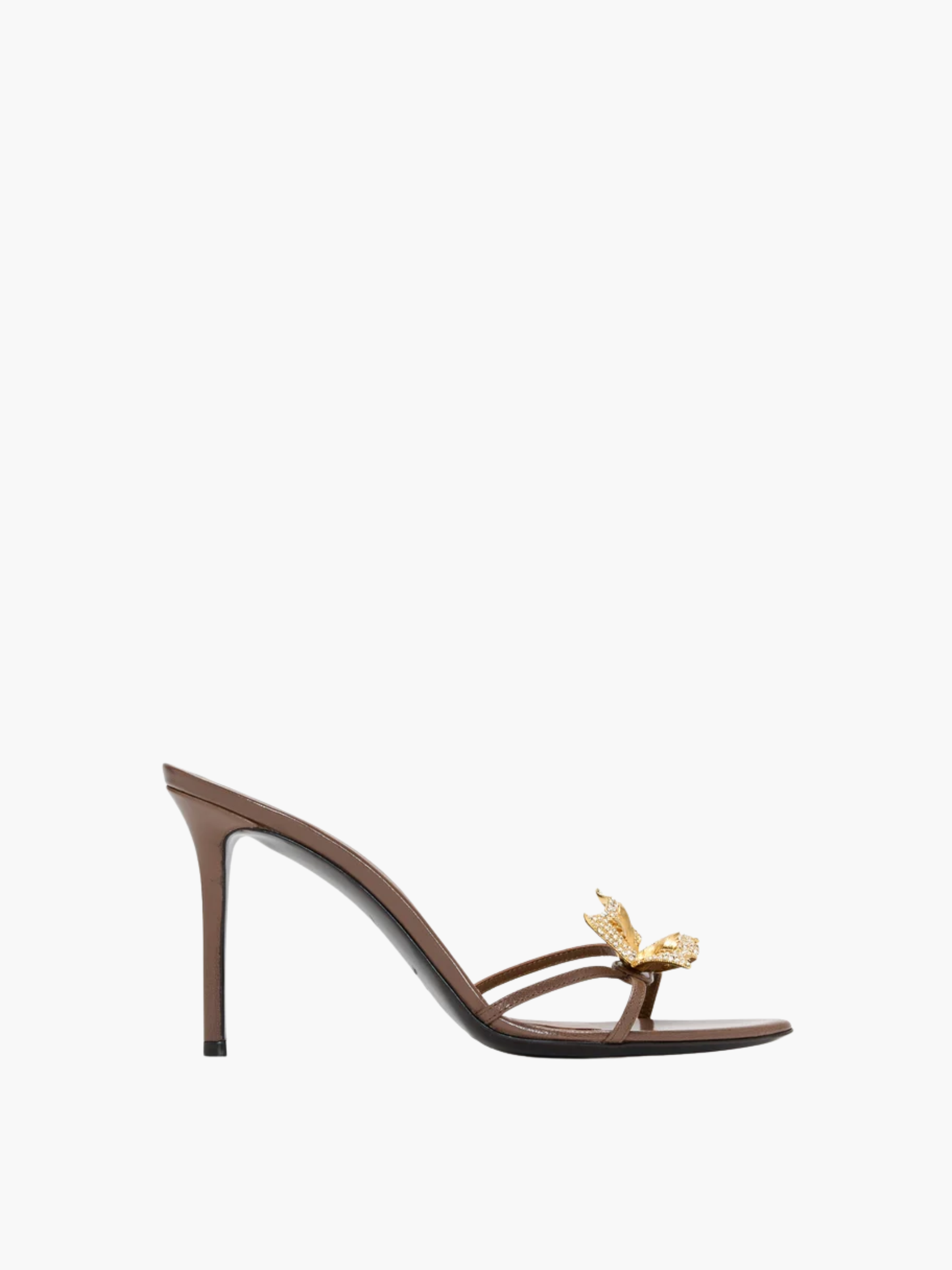 Giuseppe Zanotti High Heel Z14 Mariposa 105mm Mules Brown