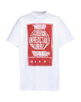 Marni T-Shirt Centre Slogan White-Red