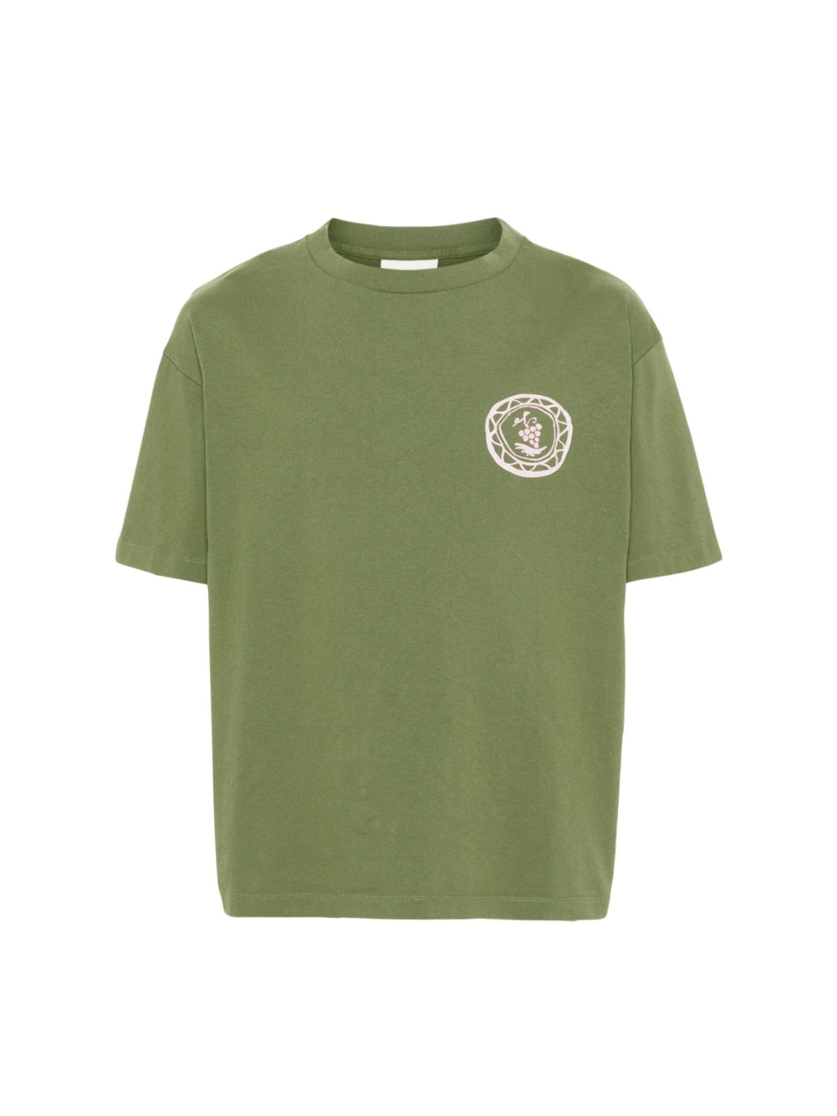 Drole De Monsieur T-Shirt Graphic Print Grapes Khaki