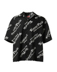 Kenzo Shirt Allover Print Logo Black