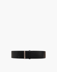 Givenchy Logo Belt Canvas Silver Edged Black
