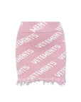 Vetements Skirt Allover Logo Pink - 1