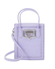 Chiara Ferragni Bag Tote Embossed Eyelike Logo Lilac