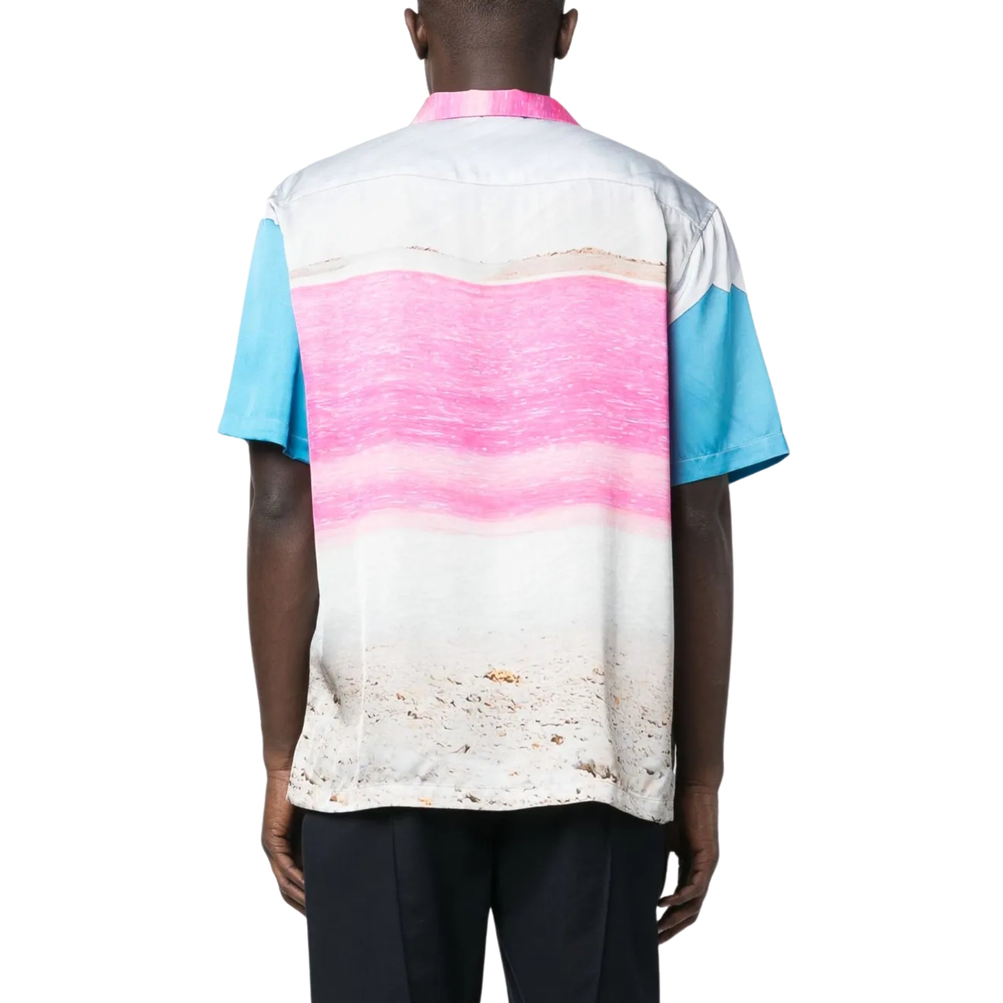 Blue Sky Inn Shirt Abstract Pattern Pink-White-Blue