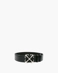 Off-White Belt Silver Buckle Logo Black