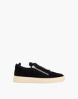 Giuseppe Zanotti Sneakers Z72 Suede Silver Zip Black