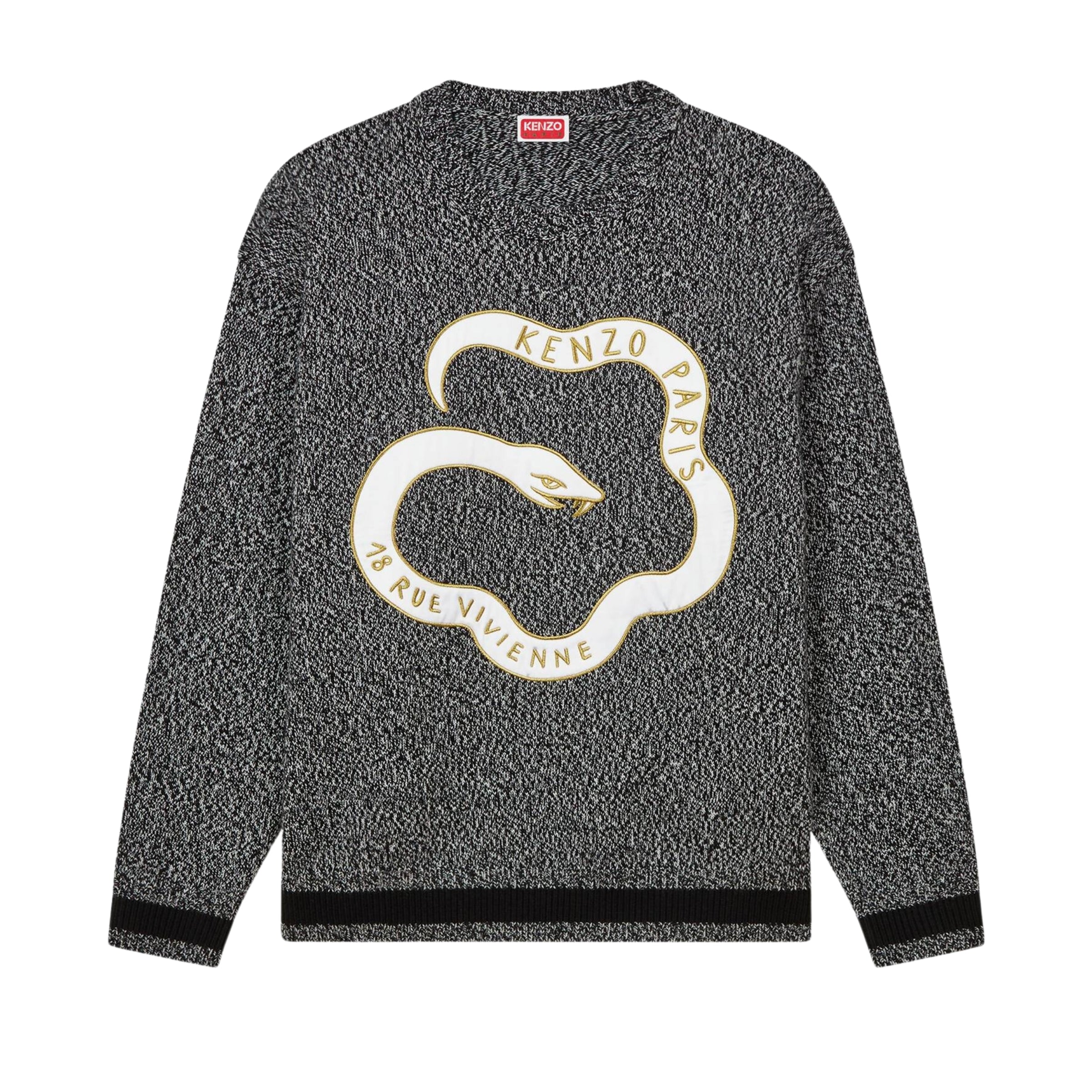 KENZO 寝袋 Kenzo Sweater Snake Logo Black-White – AL Capone Premium