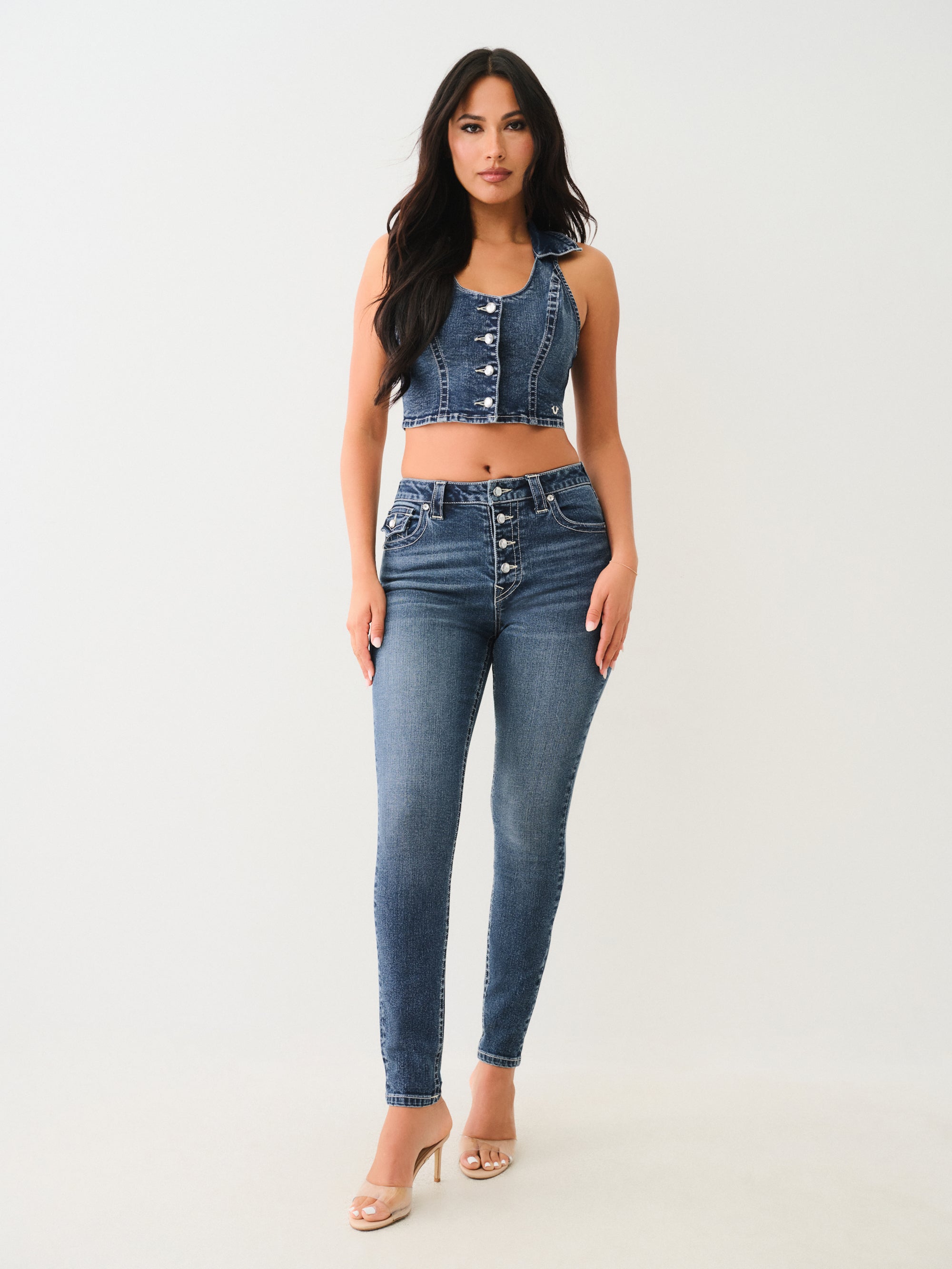 True Religion Crystal Jennie Hr Skinny Flap Contera