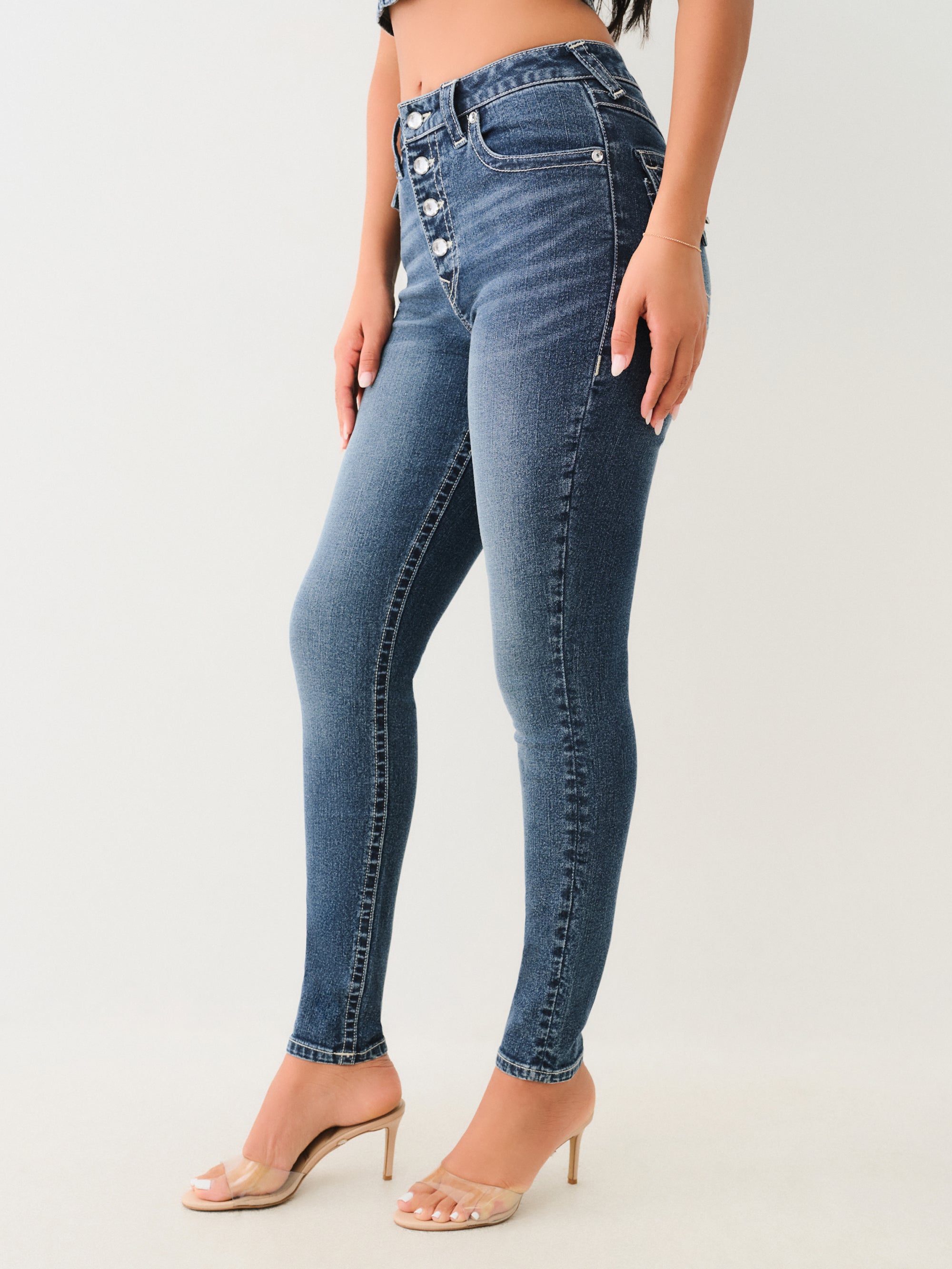 True Religion Crystal Jennie Hr Skinny Flap Contera