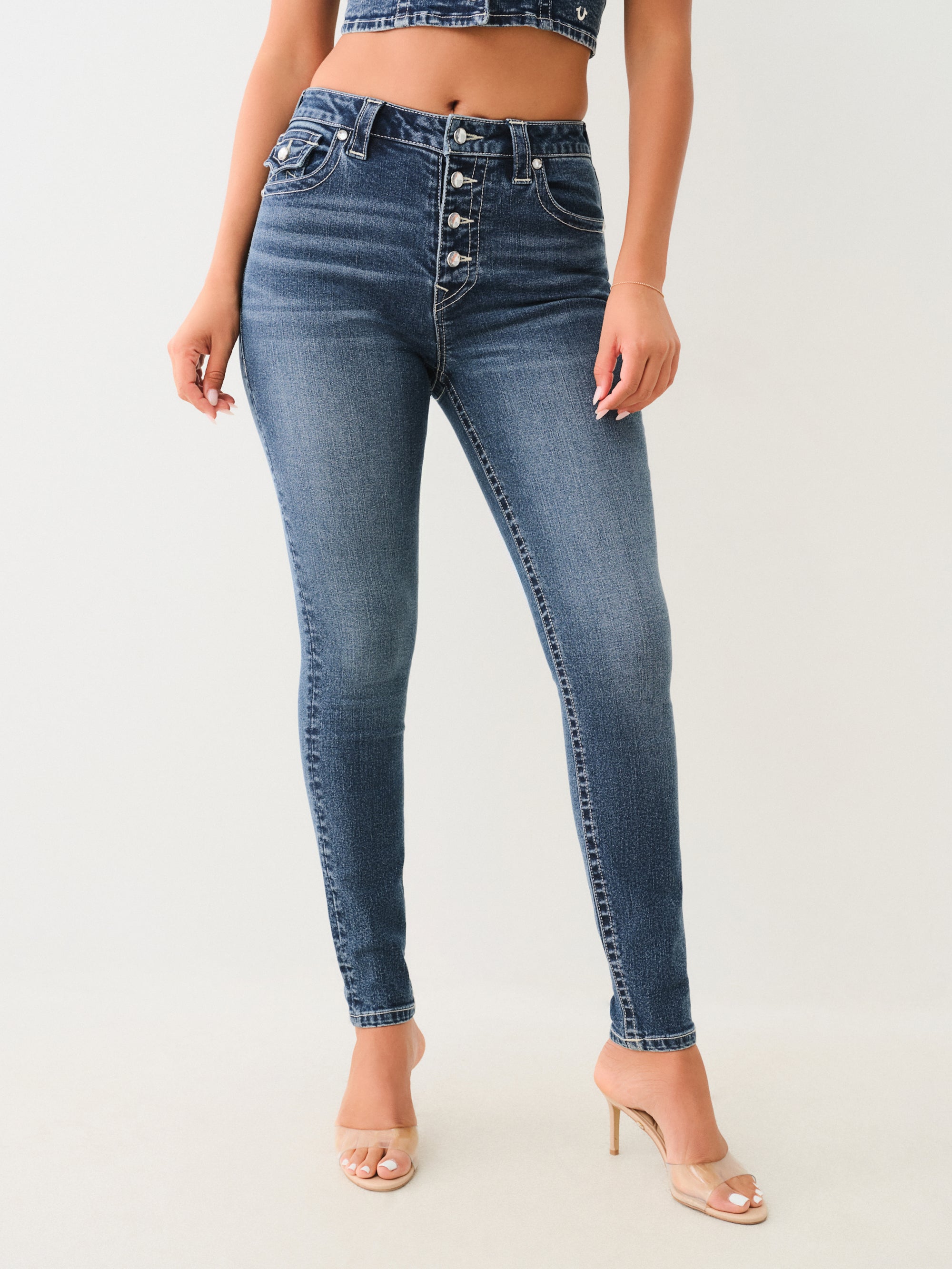 True Religion Crystal Jennie Hr Skinny Flap Contera
