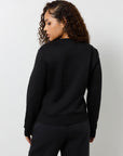 True Religion Crystal Logo Classic Crew Neck Jet Black