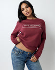 True Religion Crystal Logo Classic Crew Neck Cordovan