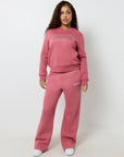 True Religion Crystal Logo Classic Crew Neck Mauvewood