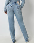True Religion Ricki Rlxd Strt Flap Super Qt Horizon Henge
