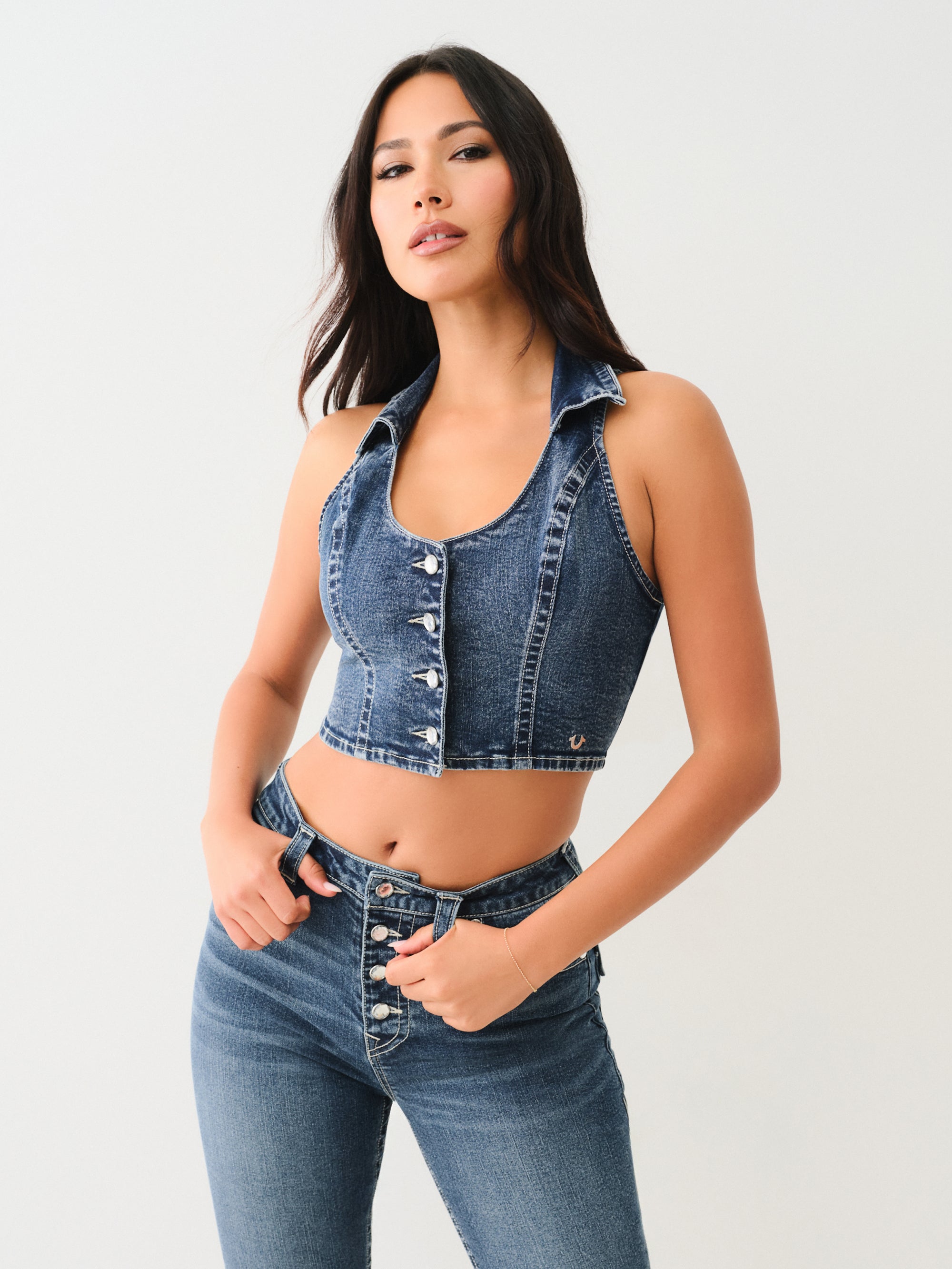 True Religion Crystal Vest Contera