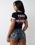 True Religion Sporty Tr Logo Bby Tee Jet Black