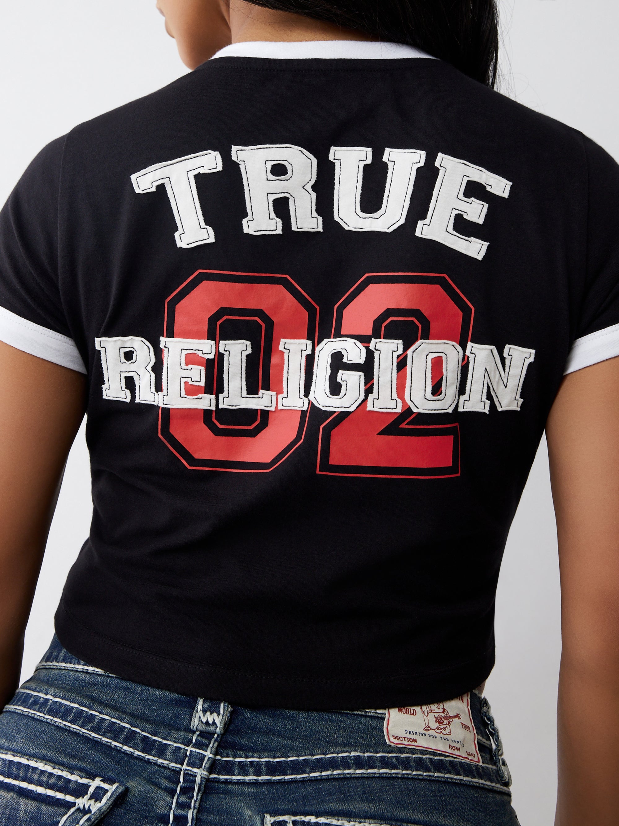 True Religion Sporty Tr Logo Bby Tee Jet Black