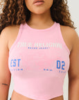True Religion Buddha Goddess Tank Prism Pink