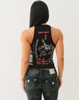 True Religion Og Srs Halter Tank Jet Black