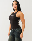 True Religion Og Srs Halter Tank Jet Black