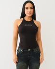 True Religion Og Srs Halter Tank Jet Black