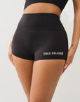 True Religion Arch Logo Truly Snatched Short Jet Black