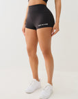 True Religion Arch Logo Truly Snatched Short Jet Black