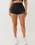 True Religion Arch Logo Truly Snatched Short Jet Black