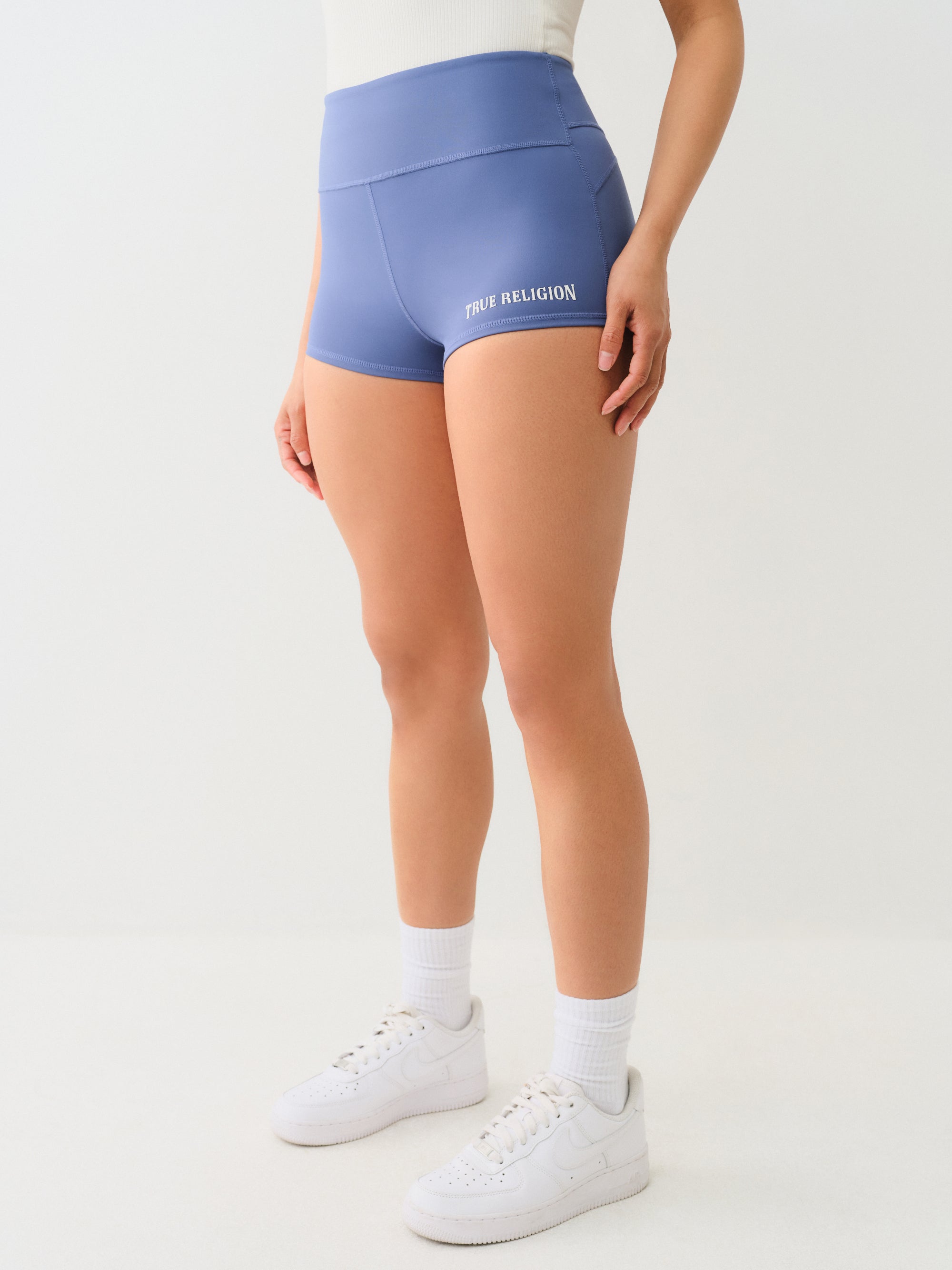 True Religion Arch Logo Truly Snatched Short Grey Blue