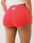 True Religion Arch Logo Truly Snatched Short Flame Scarlet