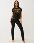 True Religion Crystal Srs Crew Neck Tee Jet Black
