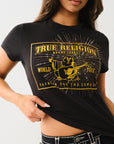 True Religion Crystal Srs Crew Neck Tee Jet Black
