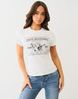 True Religion Crystal Srs Crew Neck Tee Optic White