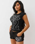 True Religion Hoodie Tr Shrunken Zip Jet Black