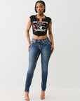 True Religion Jennie Mr Skinny Flap Sup T Royal Indigo