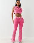 True Religion Becca Mr Boot Big T Flap Sunkist Coral