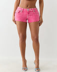 True Religion Joey Cut Off Big T Flap Sunkist Coral