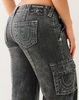 True Religion Lr Relaxed Baggy Cargo Big T Black