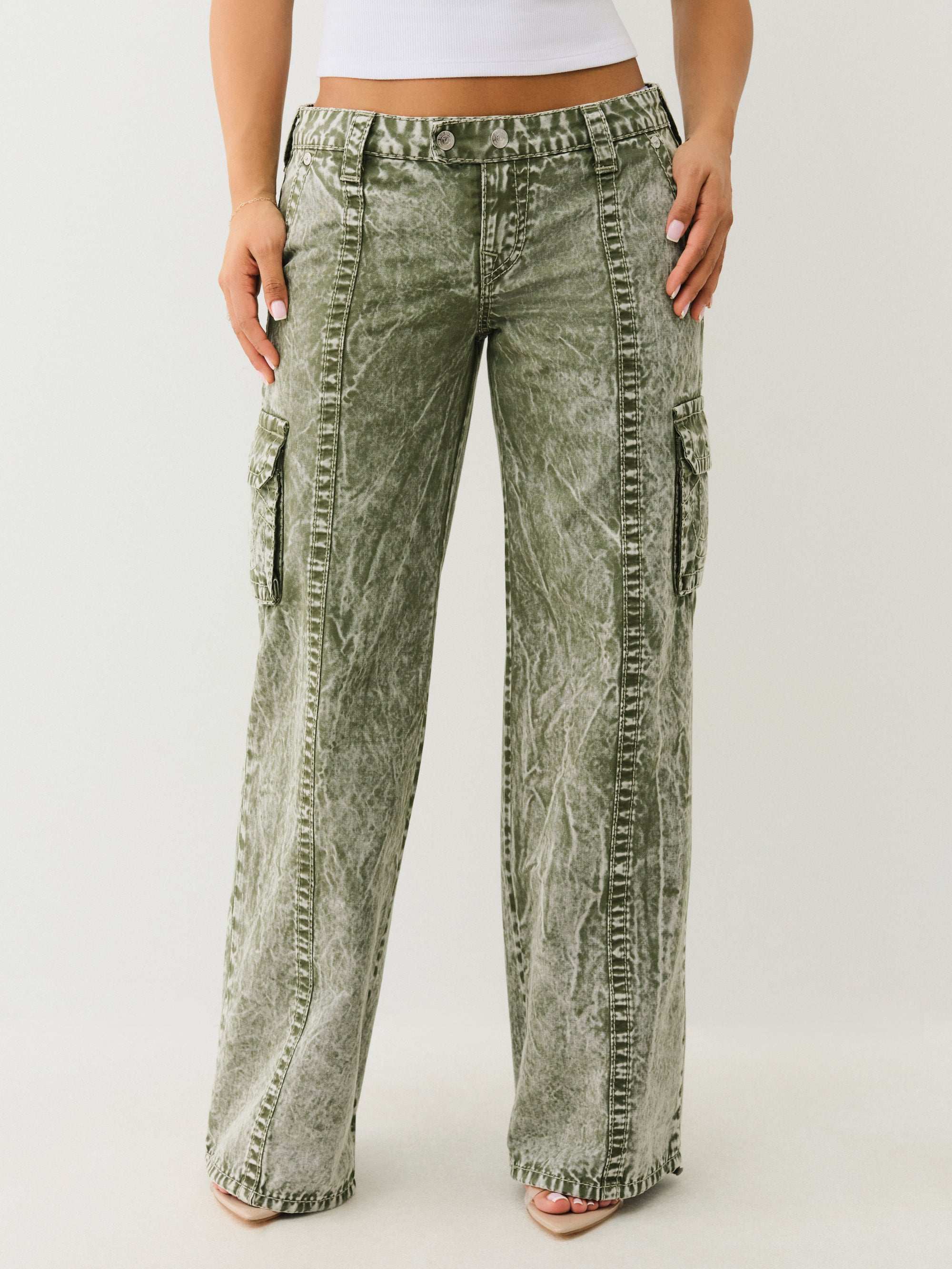 True Religion Lr Relaxed Baggy Cargo Big T Kalamata