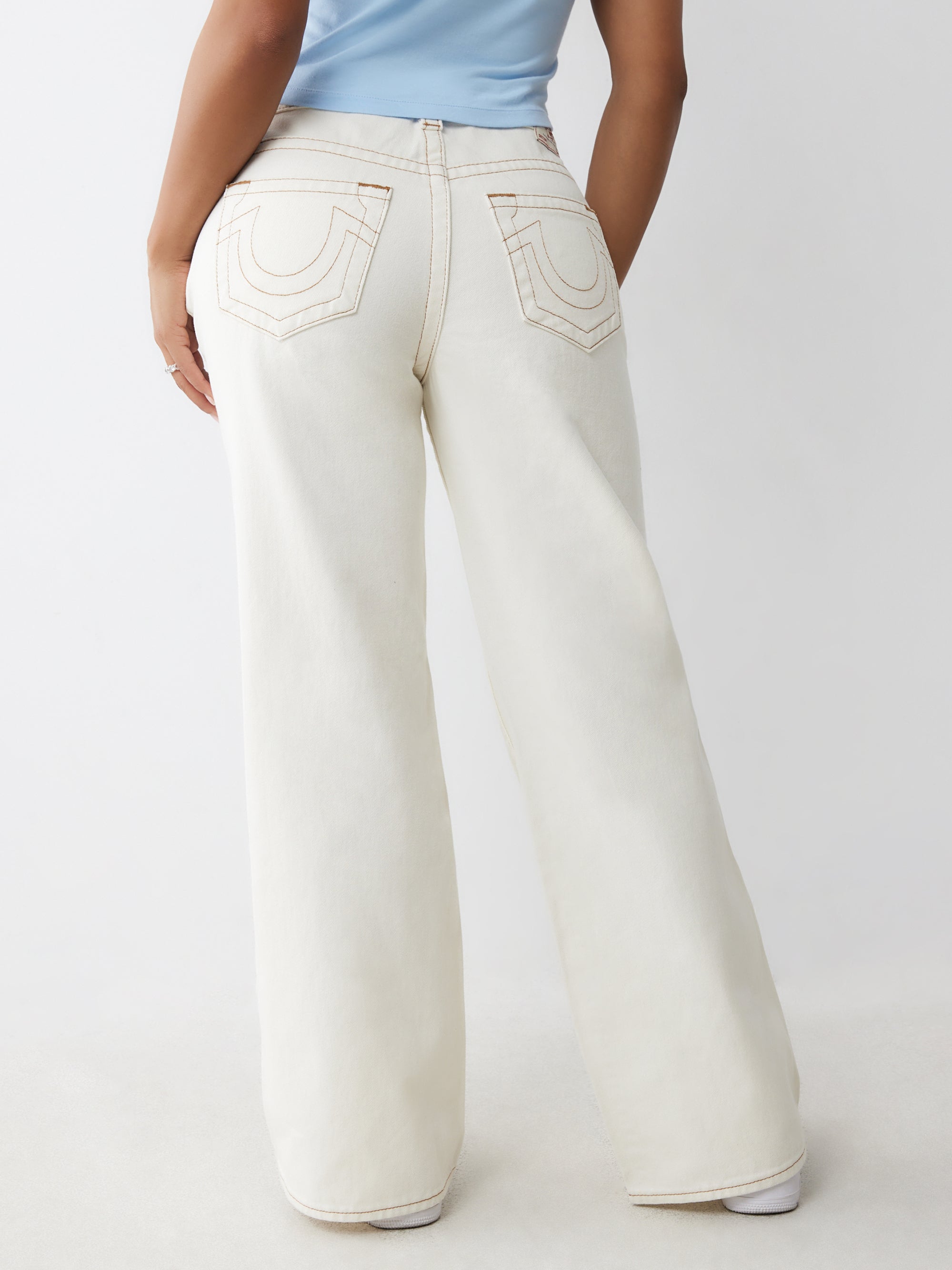 True Religion Bobbi Baggy Jean Winter White