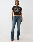 True Religion Og Crystal Buddha Bby Crew Tee Jet Black