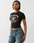 True Religion Og Crystal Buddha Bby Crew Tee Jet Black