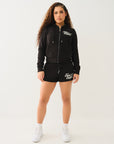 True Religion Crystal Wing Lounge Short Jet Black