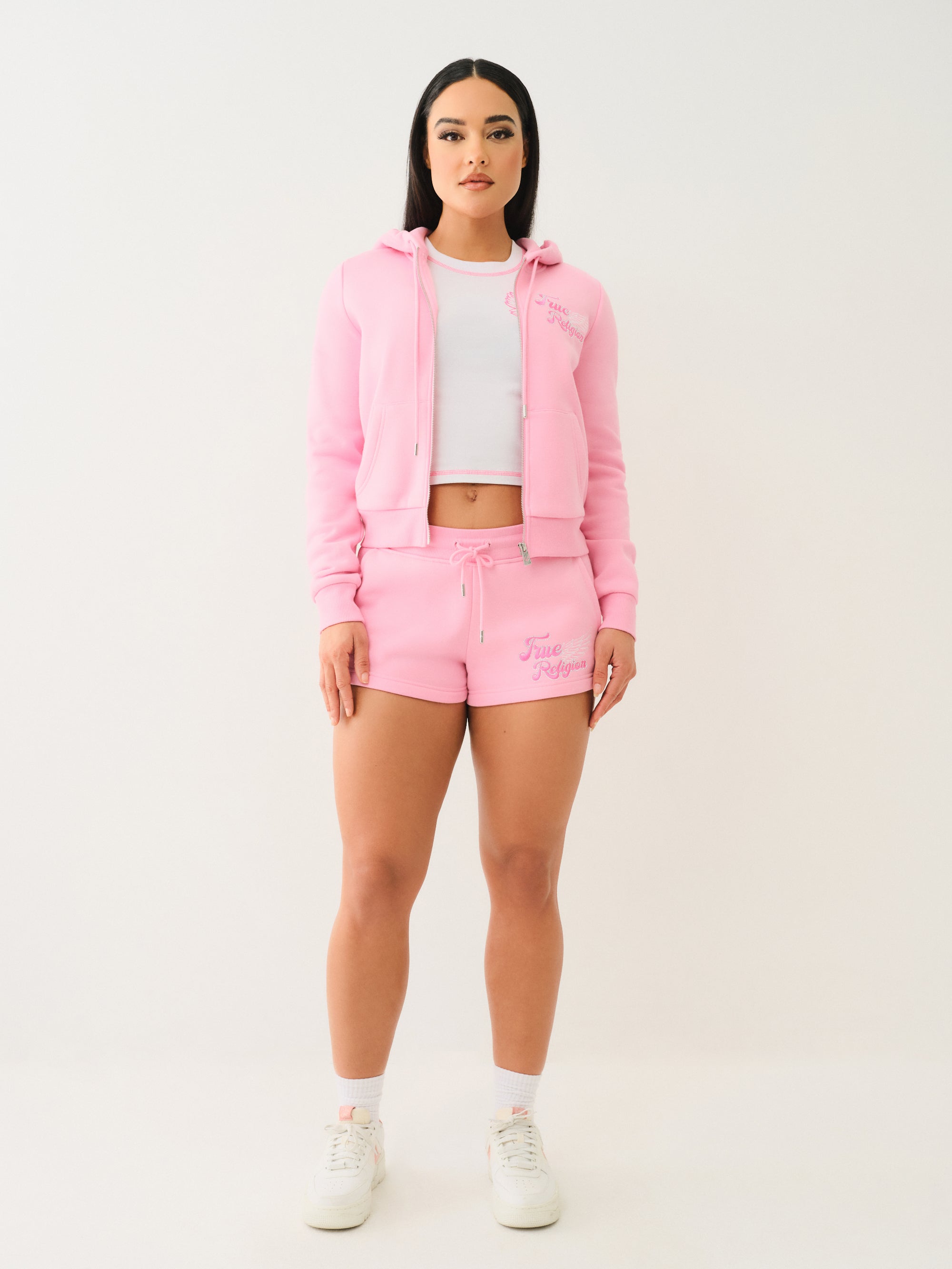 True Religion Crystal Wing Lounge Short Prism Pink